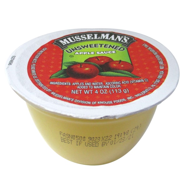 MUSSELMAN'S Musselman's Unsweetened Applesauce Cups 4 oz., PK72